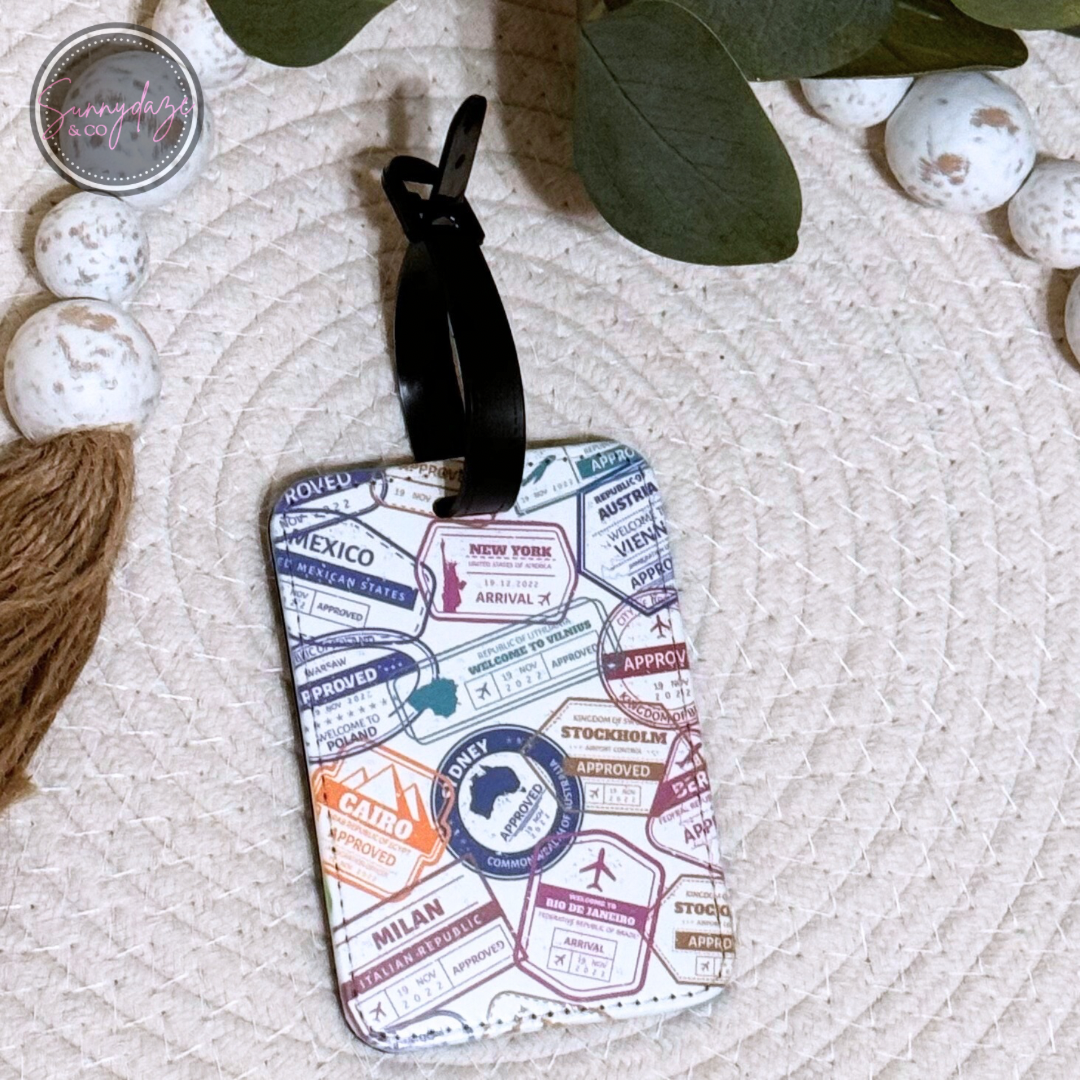Passport Style - PU Leather Luggage Tag