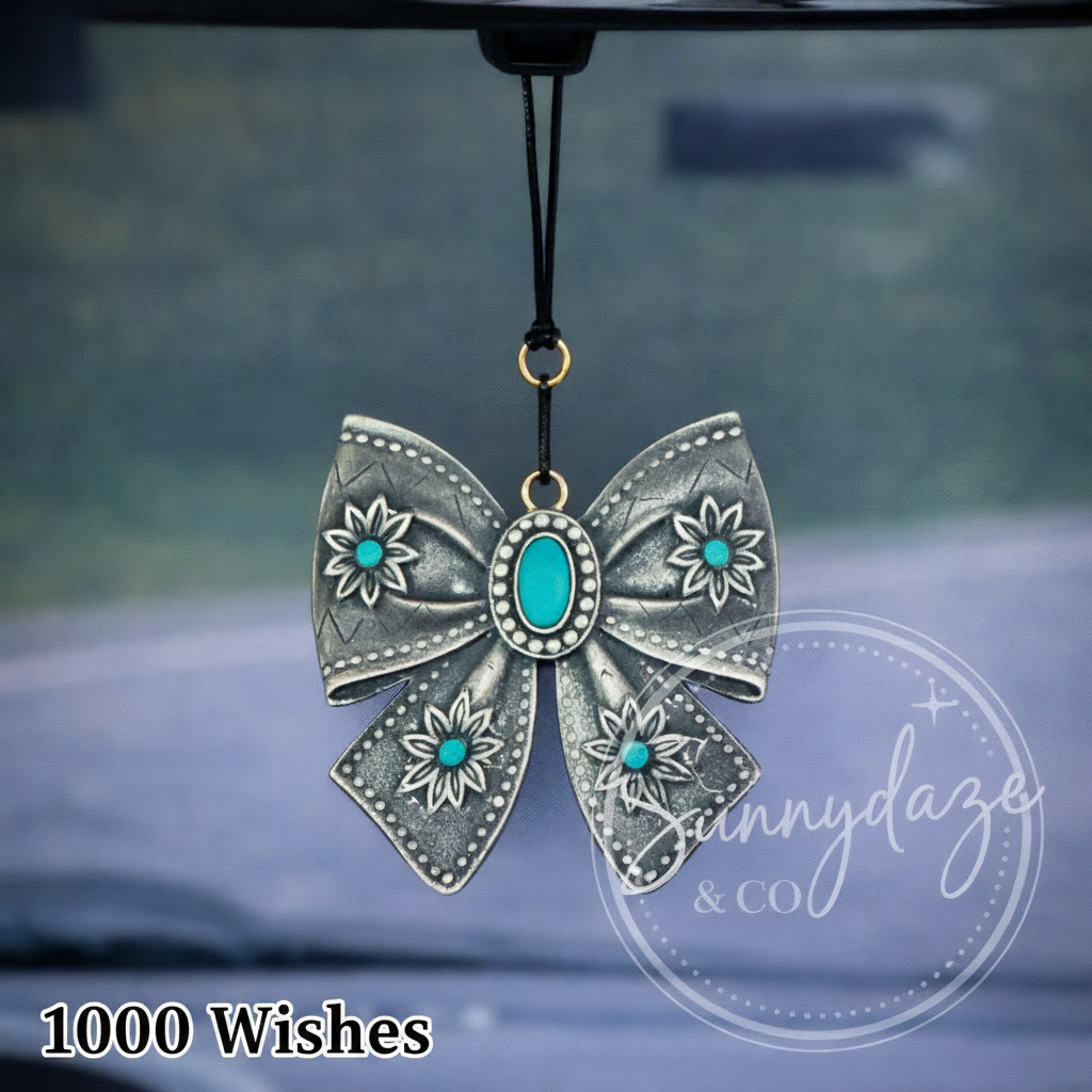 Western Bow 3D- Turquoise