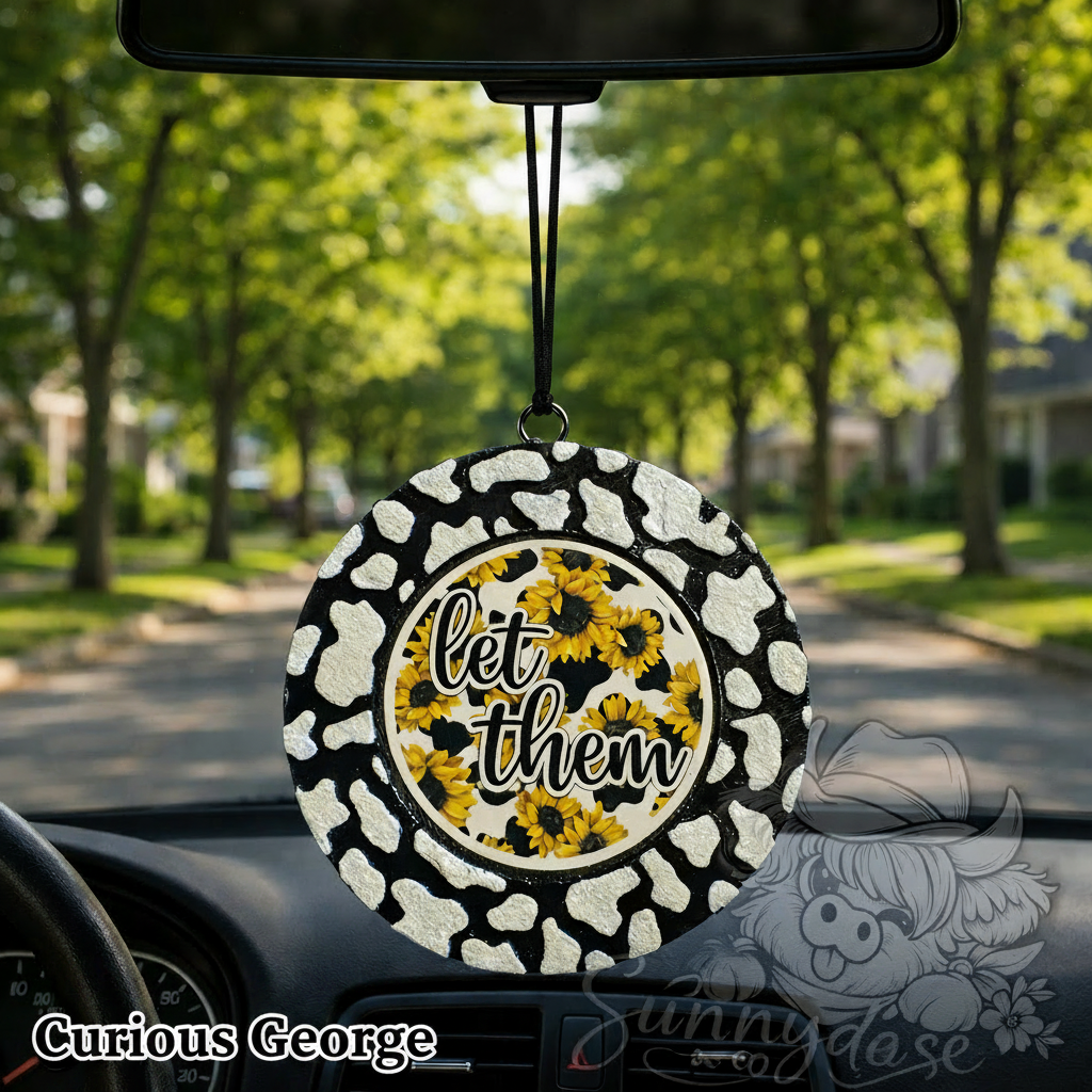 Cow Print Circle Frame