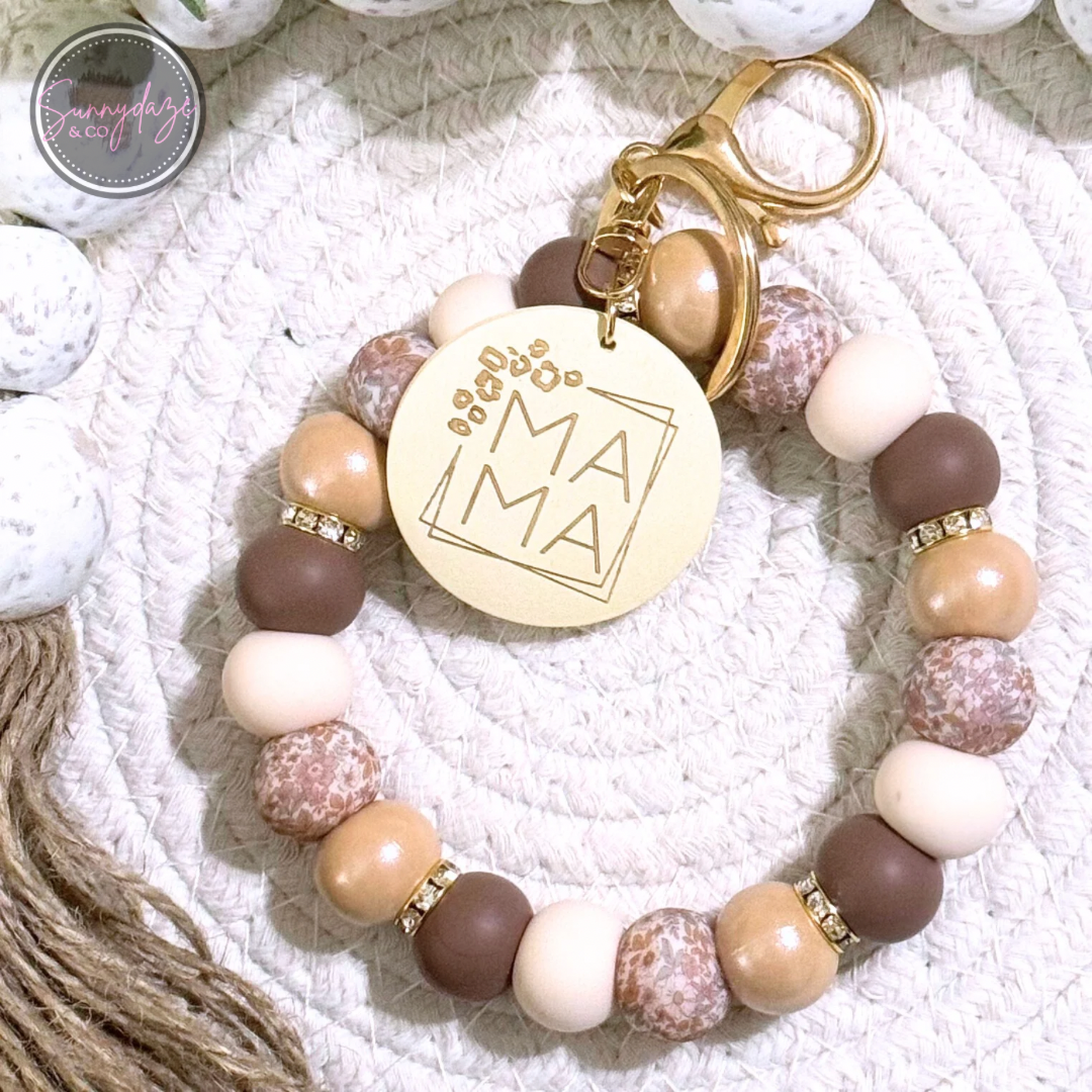 Coffee & Oatmeal Mama Wristlet