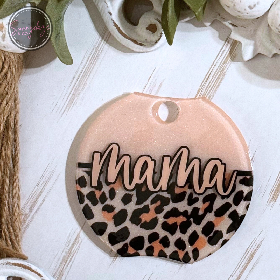 Leopard Mama Tumbler Tag - 40oz