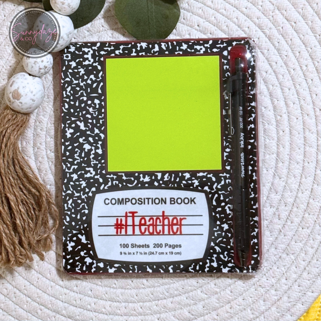 Composition Notebook Acrylic Sticky Note Holder