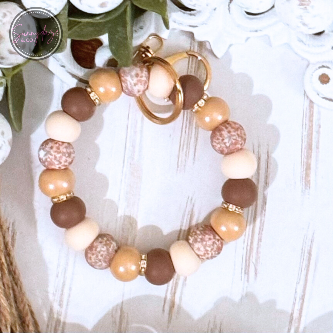 Coffee & Oatmeal Wristlet