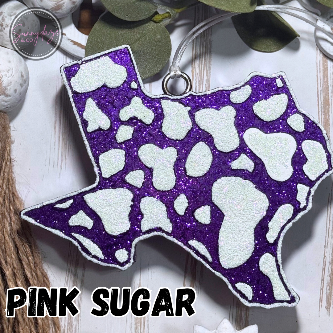 Texas - Cow Print Freshie Purple RTS