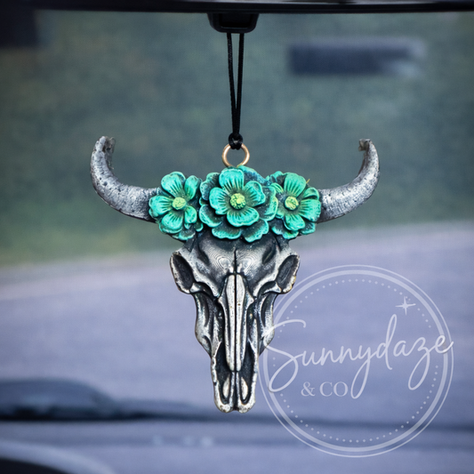 Floral Bull Skull 3D