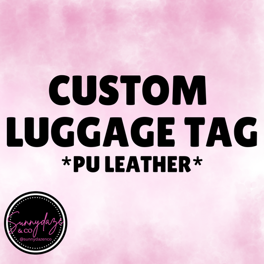 * Custom PU Leather Luggage Tag