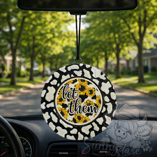 Cow Print Circle Frame