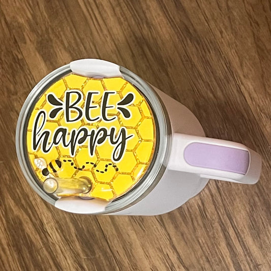 Bee Happy Tumbler Tags