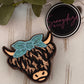 Highland Cow Head w/ Bow Car Vent Freshie