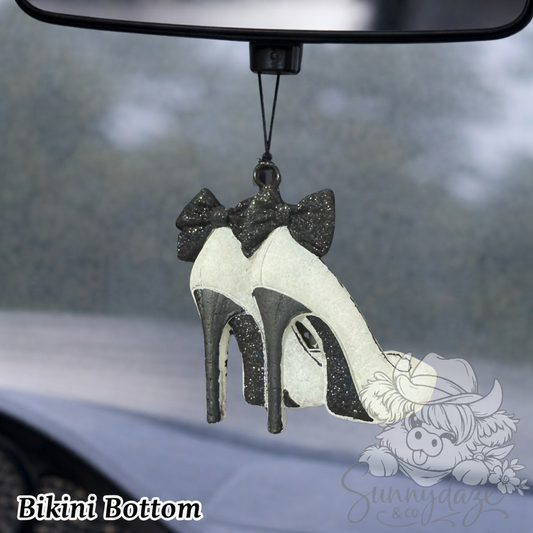 Heels with Bows - White/Blk