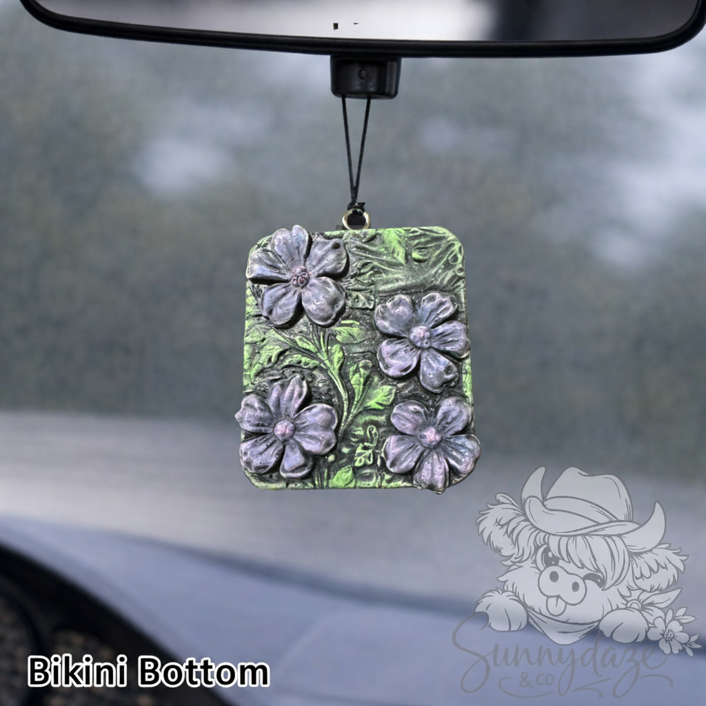 Tooled Floral Tile - Purple
