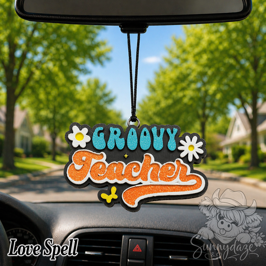 Groovy Teacher Blue and Orange