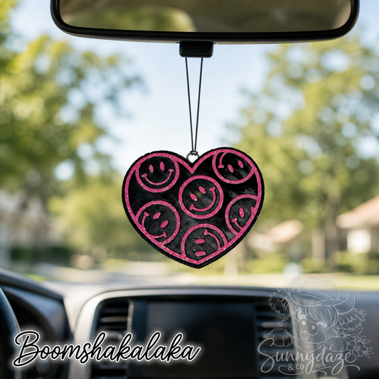 Heart Smileys - Black/Pink
