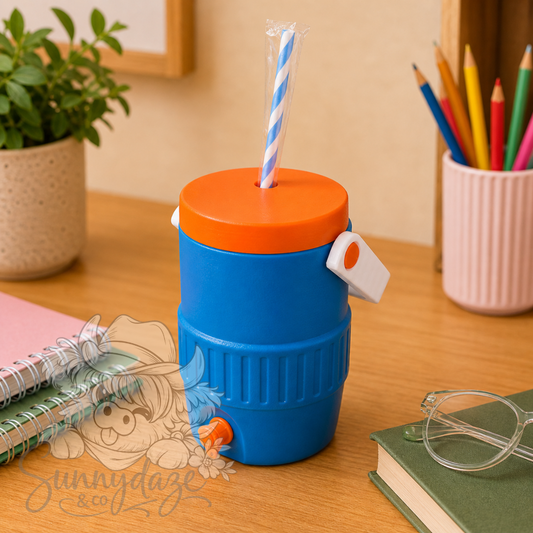 Can Cooler - 12oz Standard - Cyan/Orange