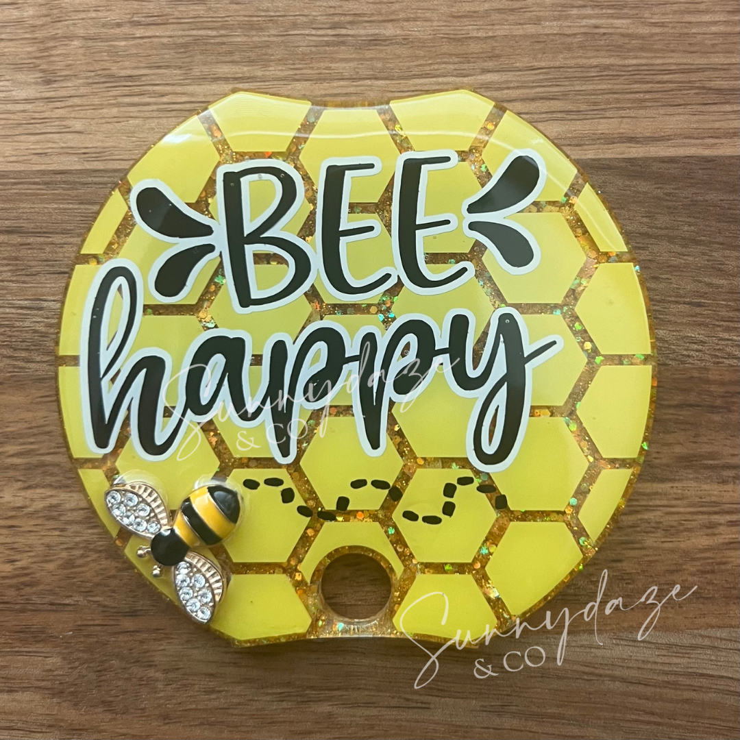 Bee Happy Tumbler Tags