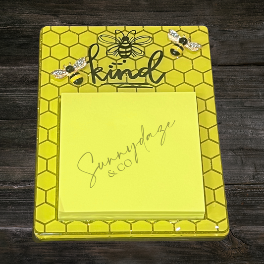 Bee Kind Acrylic Sticky Note Holder